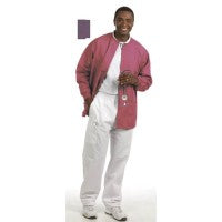 Fashion Seal 7682-S, Jacket Warm-Up Unisex 2 Pkt Plum S Ea