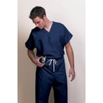 Fashion Seal 78744-2XL, Scrub Top Unisex 1 Pkt V-Neck Navy 2XL Ea