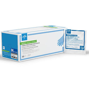 Medline Sterile Powder-Free Nitrile Exam Glove, Medium
