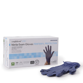 McKesson Confiderm LDC Exam Glove, Medium, Blue