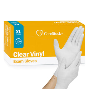 CareStock Vinyl Exam Glove, Extra Large, Ivory