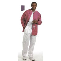Fashion Seal 7682-L, Jacket Warm-Up Unisex 2 Pkt Plum L Ea