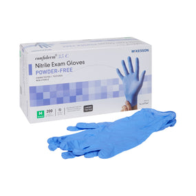 McKesson Confiderm 3.5C Nitrile Exam Glove, Medium, Blue