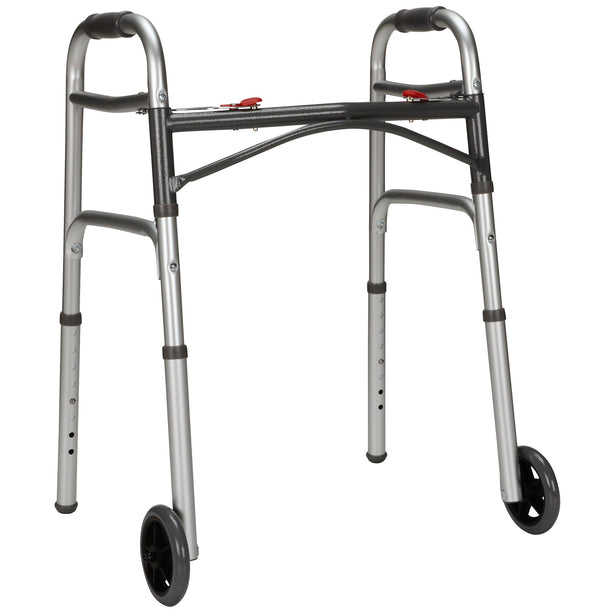 McKesson Aluminum Folding Walker, 25  32 Inch Height