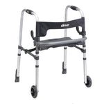 Clever-Lite LS Aluminum Dual Release Folding Walker, 29  39 Inch Height