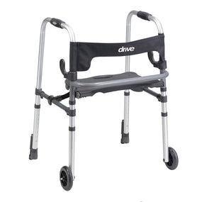 Clever-Lite LS Aluminum Dual Release Folding Walker, 29  39 Inch Height