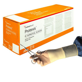 Protexis PI Polyisoprene Surgical Glove, Size 7, Ivory