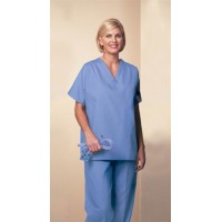 Fashion Seal 78737-L, Scrub Top Unisex 1 Pkt V-Neck Ceil L Ea