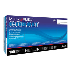 Microflex Cobalt Nitrile Exam Glove, Medium, Blue