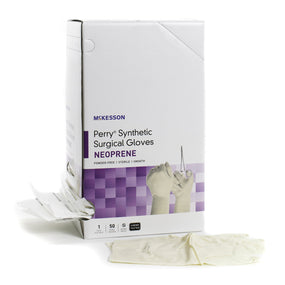 McKesson Perry Polychloroprene Surgical Glove, Size 7, Cream