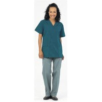 Fashion Seal 7325-3XL, Tunic Scrub V-Neck Lady Dkteal X-Large Ea