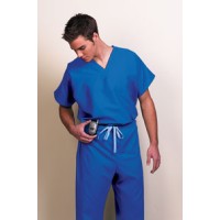 Fashion Seal 78725-XS, Scrub Top Unisex 1 Pkt V-Neck Bluebrry XS Ea
