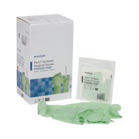 McKesson Perry Performance Plus Polyisoprene Surgical Glove, Size 9, Green