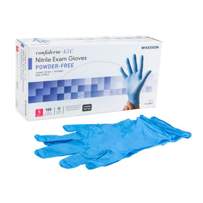 McKesson Confiderm 4.5C Nitrile Exam Glove, Small, Blue