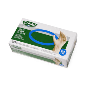 CURAD Stretch Vinyl Exam Gloves, GLOVE,EXAM,PF,LF,STRETCH VINYL,L