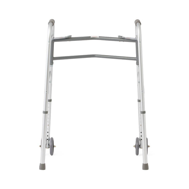 Medline Bariatric Folding Walkers, WALKER,2 BUTTON,500 LB CAP,EX WIDE