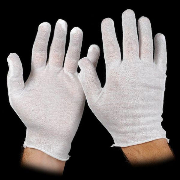 Actionbags Lightweight Cotton Gloves, White, Ladies 71100