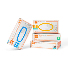 Accutouch Synthetic Exam Gloves, GLOVE,EXAM,VINYL,SYNTHETIC,PF,LF,MD