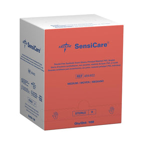 SensiCare Powder-Free Stretch Vinyl Sterile Exam Gloves, GLOVE,EXAM,VINYL,STERILE,PF,LF,SGL,MD