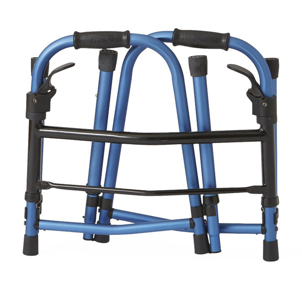 Medline Folding Paddle Walkers, WALKER,PADDLE,FOLDING, 5" WHEELS, BLUE