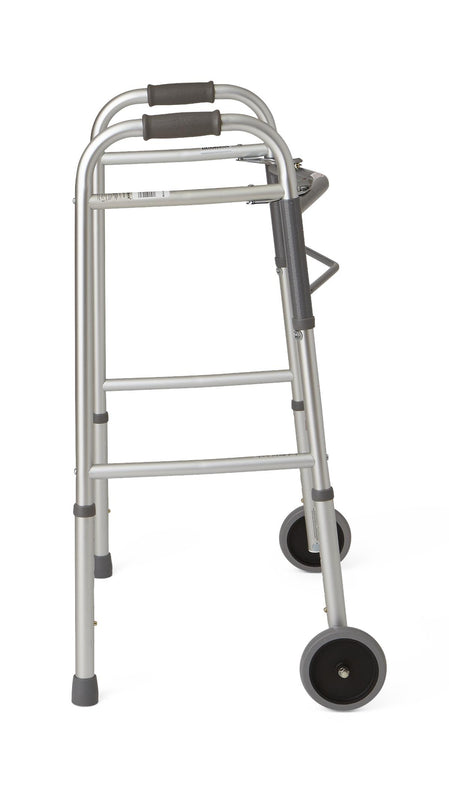 Guardian Two-Button Folding Walkers with 5" Wheels, WALKER,GUARDIAN,W/5IN WHEEL,ADULT