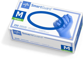 SmartGuard Nitrile Exam Gloves, GLOVE,EXAM,PF,NITRILE,SMARTGUARD,SMALL