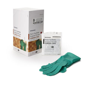 McKesson Perry Performance Plus Polychloroprene Surgical Glove, Size 8.5, Green