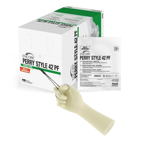 Encore Perry Style 42 PF Latex Surgical Glove, Size 8, Natural