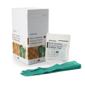 McKesson Perry Performance Plus Polychloroprene Surgical Glove, Size 6, Green