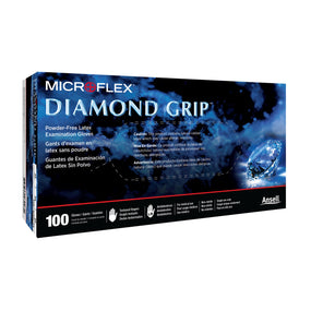 Diamond Grip Latex Exam Glove, Large, White