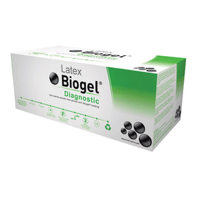 Biogel Diagnostic Latex Extended Cuff Length Exam Glove, Size 8, Straw