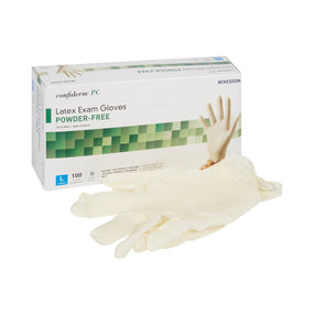 McKesson Confiderm Latex Exam Glove, Large, Ivory