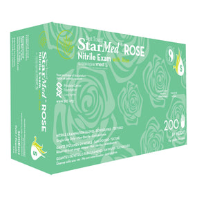 StarMed Rose Nitrile Exam Glove, Small, Pink