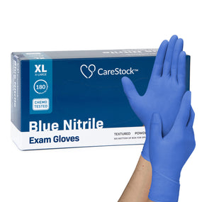 CareStock Nitrile Exam Glove, Extra Large, Blue