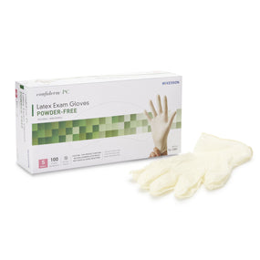 McKesson Confiderm Latex Exam Glove, Small, Ivory