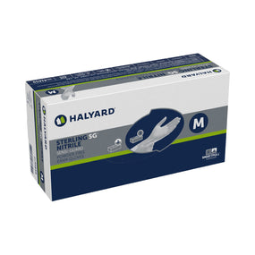 Sterling SG Nitrile Exam Glove, Medium, Silver