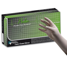 Pulse 151 Series Latex Exam Glove, Medium, White