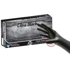 NitriDerm Ultra Black Nitrile Exam Glove, Medium, Black