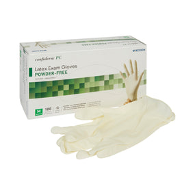 McKesson Confiderm Latex Exam Glove, Medium, Ivory