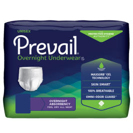 Prevail Unisex Overnight Underwear | Heavy Absorbency