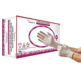 Positive Touch Latex Exam Glove, Medium, Ivory