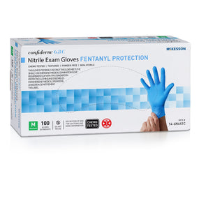 McKesson Confiderm 6.8C Nitrile Exam Glove, Medium, Blue