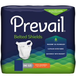 Prevail Belted Shields, Button Straps | Extra Absorbency