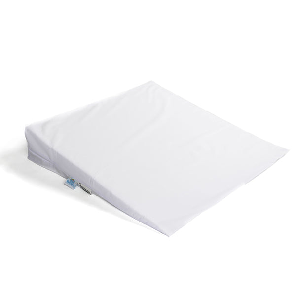 Foam Slant Wedge with White Zip Cover, 21" x 21" x 9", White