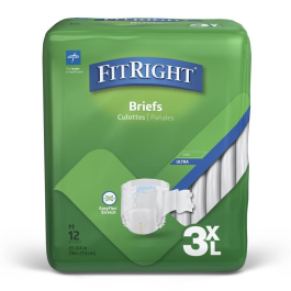 Medline FitRight Bariatric Briefs, XXXL - (Ultra Absorbency)