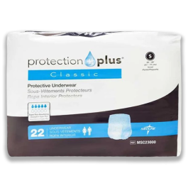 Medline Protection Plus Classic Protective Underwear, Moderate Absorbency
