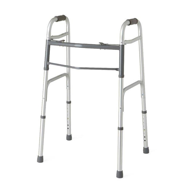 Medline Two-Button Folding Walkers without Wheels, WALKER,2 BUTTON,FOLDING,ADJ.1INADULT