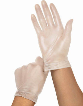 Powder-Free Clear Vinyl Exam Gloves, GLOVE, VINYL, PF, CLEAR, MEDIUM