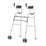 Medline Upright Folding Walkers, WALKER, UPRIGHT, FOLDING, JR 5" WHEELS