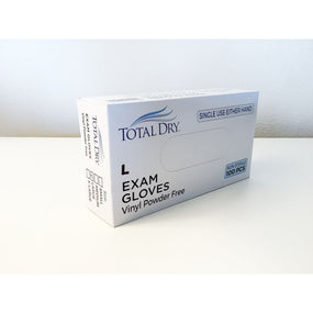Total Dry Vinyl Powder-Free Exam Gloves, Large - REPLACES TDRVGPF3003